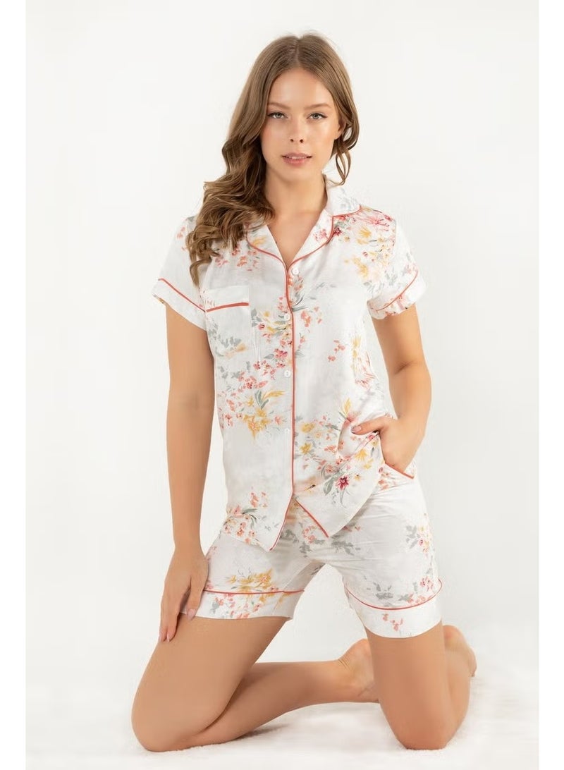 DoReMi Blossom Short Sleeve Shorts Pajamas Set - Image 3